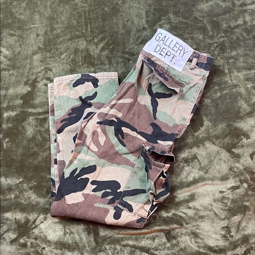 Gallery Dept Green and Brown Camouflage Trousers